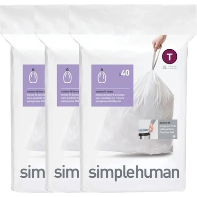 Simplehuman Sáčky 3 L typ T zatahovací 120ks v balení 15µm