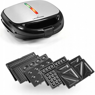SENDVIČOVAČ VAFLOVAČ PANINI NA SENDVIČE GRIL TORTILA TOST 4V1 SENDVIČOVAČ 1200W