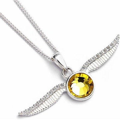 Carat Shop Stříbrný náhrdelník harry potter zlatonka s krystaly BHPSN004