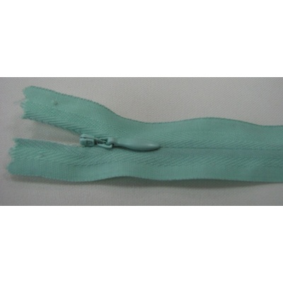 Zips krytý nedeliteľný Bavlnený 18cm bledučko zelená