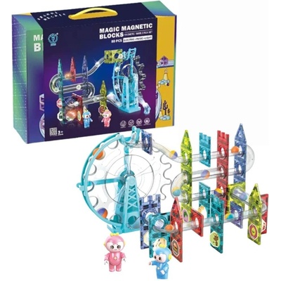 Teddies Kuličková dráha magnetická 80ks – Zboží Živě