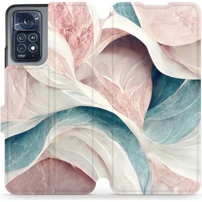 Mobiwear Xiaomi Note 12 Pro 4G VP33S Růžový a zelenkavý mramor