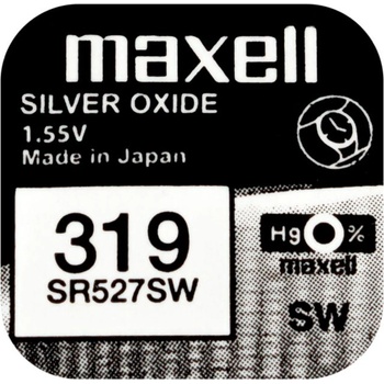 Maxell Бутонна батерия сребърна maxell sr527 sw 1.55v -319- 1.55v (ml-bs-sr527-sw)