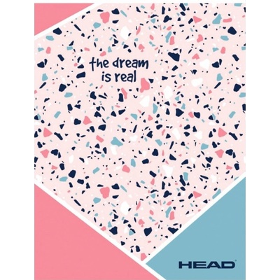 HEAD Pink Terrazzo Zošit štvorčekový 565