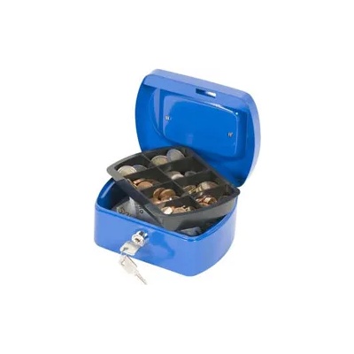 Q-CONNECT Метална каса 15.7х12х7.5cm KF0260 синя
