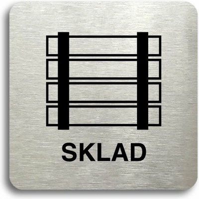 Accept Piktogram "sklad" (80 × 80 mm) (stříbrná tabulka - černý tisk bez rámečku)