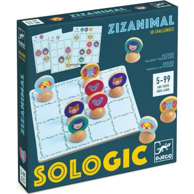 Djeco Logická hra ZIZANIMAL hlavolam Sologic 50 úkolů