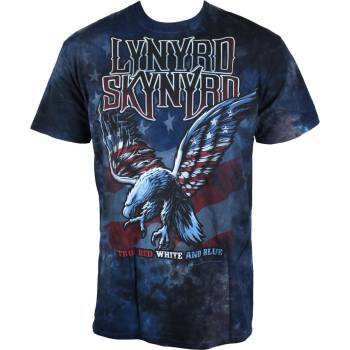 Liquid blue метална мъжка тениска Lynyrd Skynyrd - True Red, White & Blue Tie-Dye - LIQUID BLUE - 11857