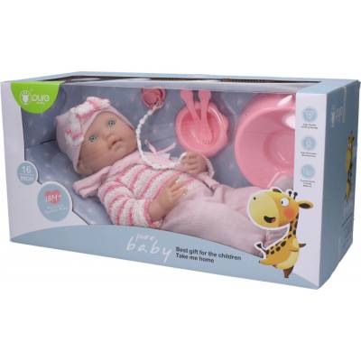Wiky Bábätko v overale ružové 40 cm WKW039289
