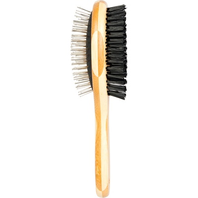 Duvo Plus Grooming Brush - Бамбукова чета 2в1 за кучета и котки 20см. /6 см
