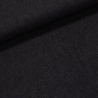 Bavlněná riflovina (denim, džínovina) MARCO 069 černá, klasická, š.145cm, 330g/m2, 100% bavlna (látka v metráži)