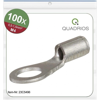 Quadrios 23C496 guľaté káblové oko Prierez=1.5 mm² Ø otvoru=4.3 mm neizolované 100 ks