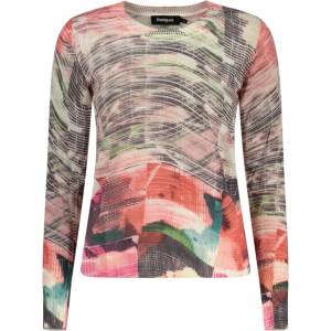 DESIGUAL Дамски пуловер desigual, Размер xl, Цвят Бяло (26wwjf32_bi3049)