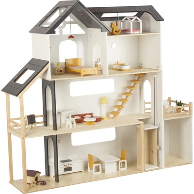 Wooden Дървена къща за кукли Wooden - Нанси, на 3 нива (TL104051)