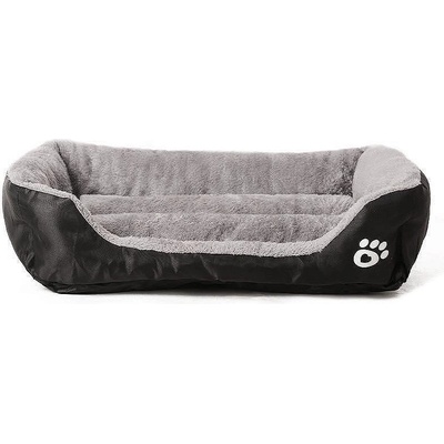 Легло за кучета и котки с лапичка, черен/сив (4403bl-xl)