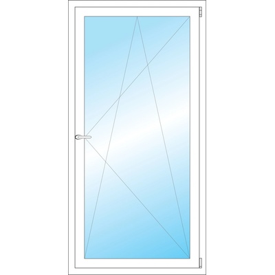 OKNA HNED Plastové okno 82x163 cm bílé otevíravé a sklopné pravé