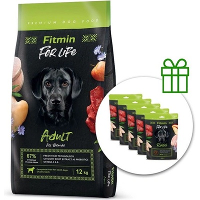 Fitmin FOR LIFE Adult 12 kg + 5x Fitmin For Life Rings БЕЗПЛАТНО