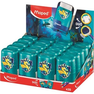 Maped Дисплей за острилка и гума, с два отвора, с резервоар, MAPED "Connect Dragon", дракон 049226 (049226)