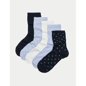 Marks & Spencer Супермеки чорапи до глезена, 5 броя Marks & Spencer синя Marks & Spencer | Sin | ЖЕНИ | 3-5