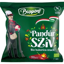 Biopont Bio Kukuričný snack Pandúr srdce s paprikovou príchuťou pikantný 45 g