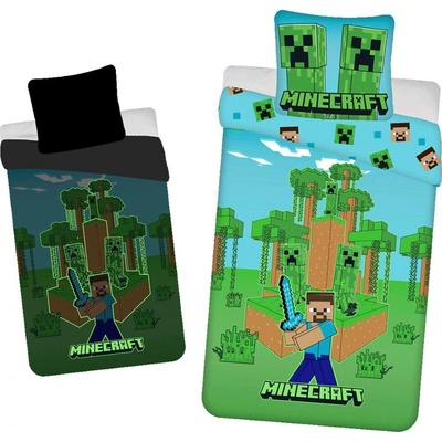 Jerry Fabrics Obliečky Minecraft Jungle Fight svietiaci efekt 140x200 70x90