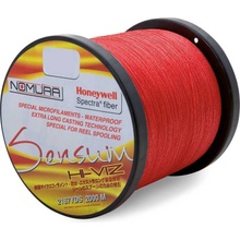 Nomura šňůra Sensus Hi-viz Red 0,15mm 17kg 2000 M