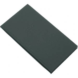 REALSYSTEM Джобен календар REALSYSTEM Standard, вертикален, бял, със зелени страници, 2027 (5811-08)