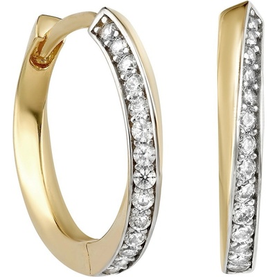 SILVEGO zlaté luxusní JULIET se zirkony QRGE148