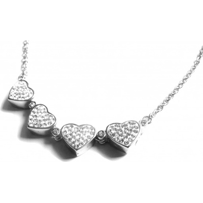 Steel Jewelry Náhrdelník srdíčka složitelný do čtyřlístku z chirurgické oceli NH090158