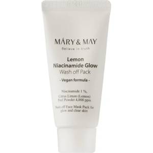 Mary&May Lemon Niacinamide Glow Wash off Pack MINI - Изсветляваща глинена маска MINI 30г