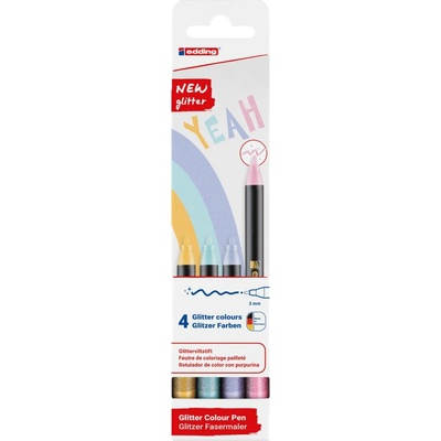 Edding 1200 glitter 4 ks pastelové barvy