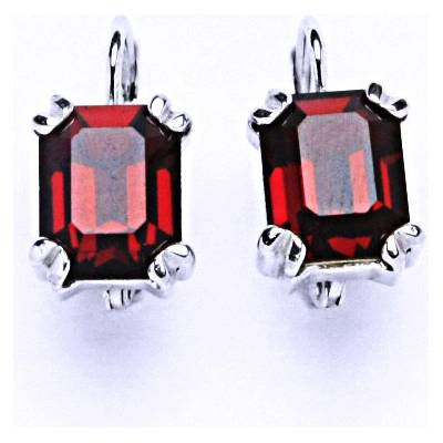 Čištín stříbrné náušnice se Swarovski krystalem siam NK 1201