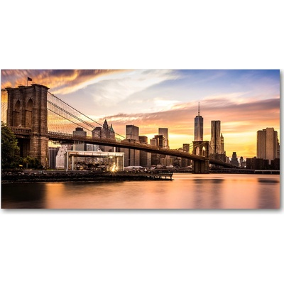Fotoobraz na skle Brooklynský most 100x50 cm