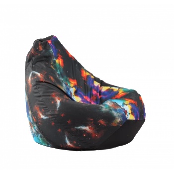 Image 1 of Pufrelax Пуф круша за деца 4-14 г. , 160л. , Nirvana Light, Misty Lagoon, Водоустойчив, Перящ се калъф, Пълнеж от Полистиролни перли, принт