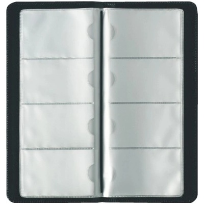 Herlitz vizitkář koženkový na 128 vizitek černý