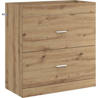 vidaXL Кабинет под мивка за баня Дъб артизан 78, 5 x 37, 5 x 81 см (890719)