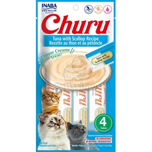 Inaba Foods Cat Churu пюре - риба тон и пектен 4 x