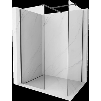 Mexen Kioto стена за душ Walk-in 105 x 80 см, прозрачна, черна - 800-105-202-70-00-080 (800-105-202-70-00-080)