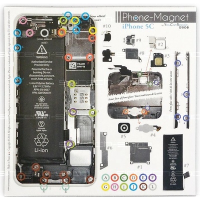 OEM Phone-Magnet: profesionální magnetická podložka pro šrouby iPhone 5C