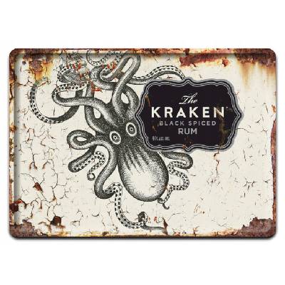 Kraken Rum kovový vývesný štít retro plagát # 2,268 (Kraken Rum kovový vývesný štít retro plagát # 2,268)