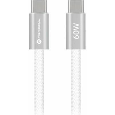 Forcell ACYH23 USB-C / USB-C 60W PD QC4.0 AVS 1,2m bílý