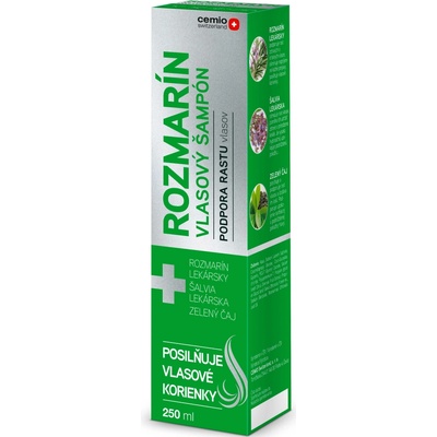 Cemio Rosemary shampoo šampón pre rast vlasov a posilnenie od korienkov 250 ml