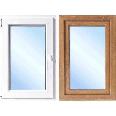 OknaDvereNaMiru.cz Plastové okno otevíravé i sklopné, levé, zlatý dub / bílá, 60x90 cm – Hledejceny.cz