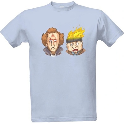 Tričko s potiskem Home alone Sam Doma Marv Harry Kevin pánské nebesky modrá