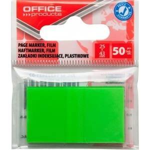 Office Products Index Rolls OFFICE PRODUCTS, PP, 25x43mm, 1x50 cards. , pendant, green