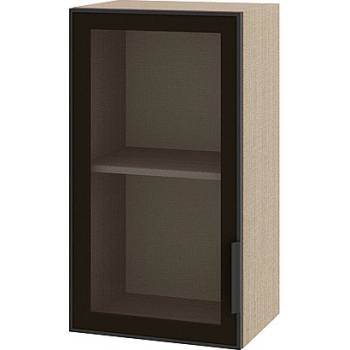 Image 1 of ИРИМ Шкаф горен Сити МАЛ-171 ляв мока / стъкло Алу глас 40 см