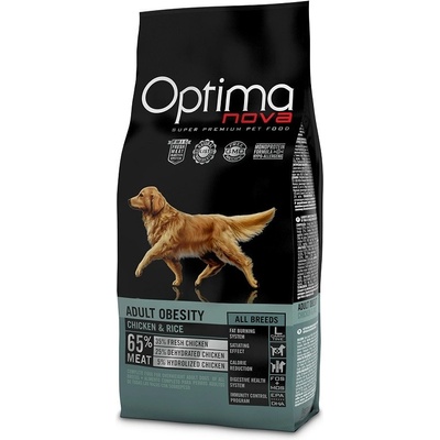 Optima nova Dog Adult Obesity Chicken & Rice 12 kg