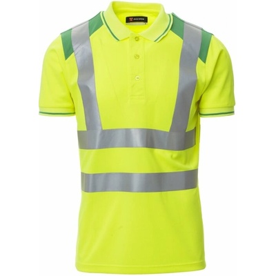 Payper Pánska reflexná polokošeľa GUARD + Žltá Fluo/ Zelená 3XL