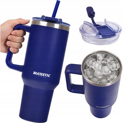 Majestic Sport termohrnek se slámkou Uno 1200 ml tmavě modrý