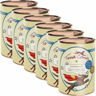 Terra Canis Superdog Chicken with beetroot mango and superfoods 6 x 400 g